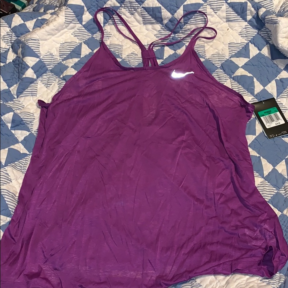 Nike Dri Fit running tank purple